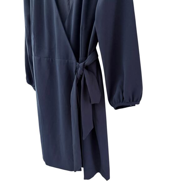 J. Crew 365 Crepe Career Wrap Dress Navy Blue Size 8‎ - Picture 9 of 11